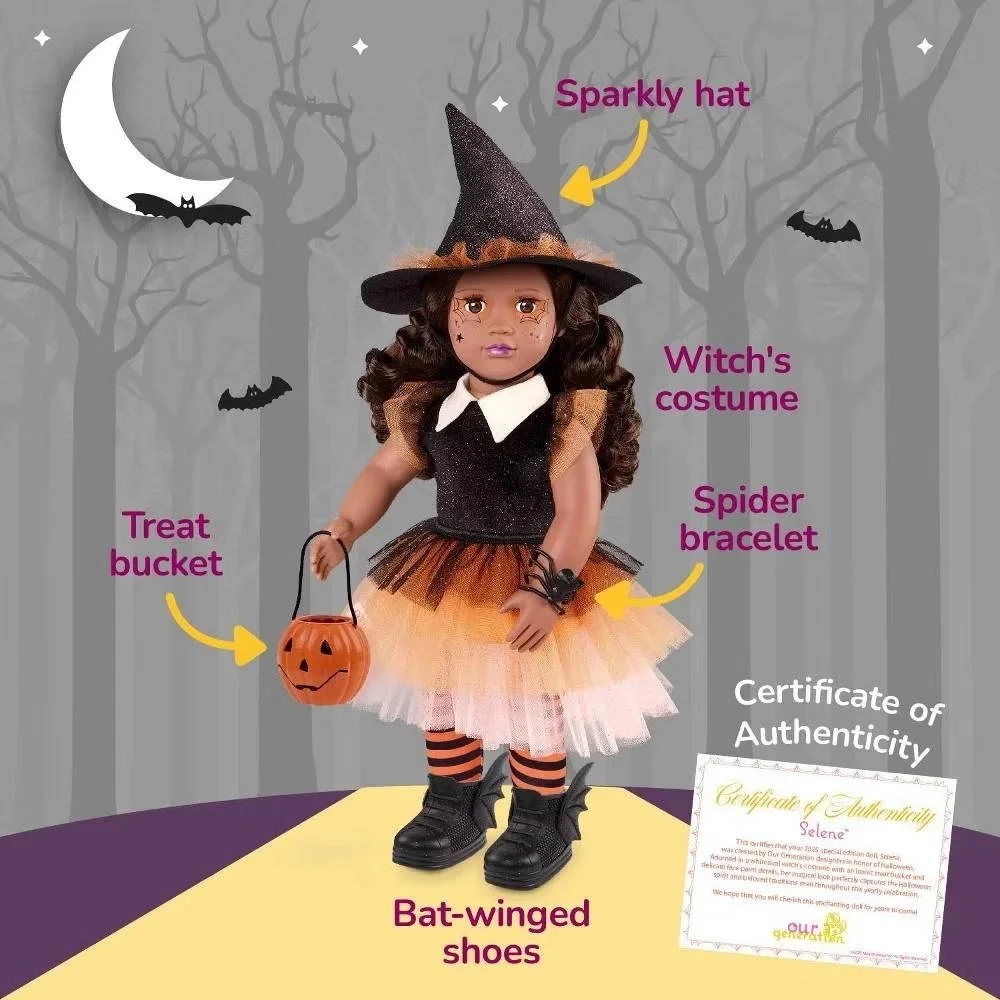 New Our Generation Selene Halloween Collectible Doll 18